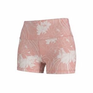 JoyLab Floral High Rise Biker Shorts Women’s Large Peach Pink Athletic Yoga Gym